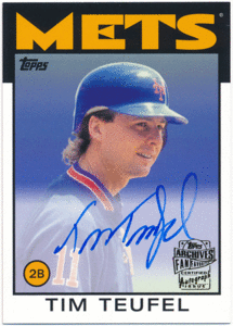 ☆ Tim Teufel MLB 2017 Topps Archives Fan Favorites Signature Auto 直筆サイン オート ティム・タフェル