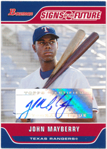 ☆ John Mayberry MLB 2006 Bowman Signs of the Future Signature Auto 直筆サインカード オート ジョン・メイベリー