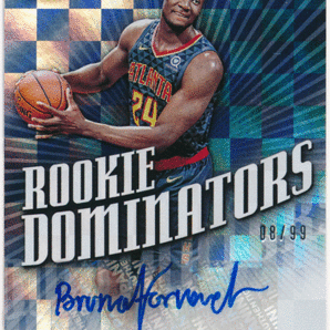 Bruno Fernando NBA 2019-20 Panini Donruss RC Rookie Dominators Auto 99枚限定 直筆サイン ルーキーオート ブルーノ・フェルナンドの画像1