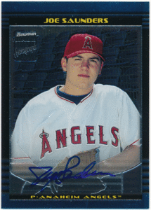 ☆ Joe Saunders MLB 2002 Bowman Chrome Signature Auto 直筆サインカード オート ジョー・ソーンダース