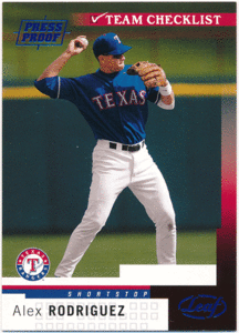 Alex Rodriguez MLB 2003 Leaf Press Proof Parallel 100枚限定 パラレルカード アレックス・ロドリゲス