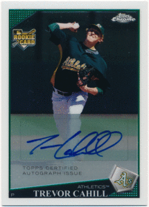 ☆ Trevor Cahill MLB 2009 Topps Chrome RC Rookie Signature Auto 直筆サイン ルーキーオート トレバー・ケーヒル