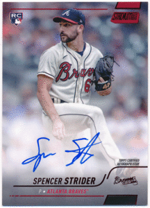 2022 Topps Stadium Club【Spencer Strider RC Auto】Rookie Autographs Red Foil /50枚限定直書きサインカード スペンサー・ストライダー