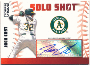 ☆ Jack Cust MLB 2009 Topps Unique Solo Shot Signature Auto 直筆サイン オート ジャック・カスト