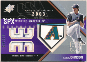 Randy Johnson MLB 2003 Upper Deck UD SPx Winning Materials Jersey 375枚限定 ジャージカード ランディ・ジョンソン