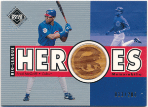 Fred McGriff MLB 2002 Upper Deck Diamond Collection Heroes Memorabilia Bat 200枚限定 バットカード フレッド・マグリフ