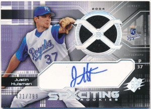 ☆ Justin Huisman MLB 2004 Upper Deck UD SPx RC Rookie Signature Jersey Auto 799枚限定 直筆サイン ジャージオート 