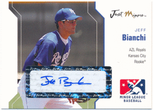 ☆ Jeff Bianchi MLB 2006 Just Minors Signature Auto 直筆サイン オート ジェフ・ビアンチ