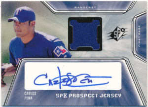 ☆ Carlos Pena MLB 2001 Upper Deck UD SPx Prospect Signature Jersey Auto 直筆サイン ジャージオート カルロス・ペーニャ