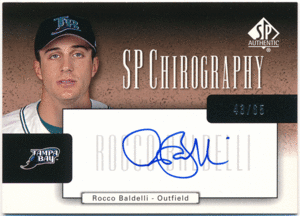 Rocco Baldelli MLB 2004 Upper Deck UD SP Authentic SP Chirography Signature Auto 65枚限定 直筆サイン オート ロッコ・バルデッリ