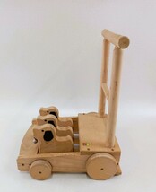 河合 楽器 おもちゃ 赤ちゃん カタカタ 手押し車 いぬ 木製 当時物 レトロ 日本製_画像7