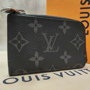 極美品/RFID搭載●LOUISVUITTON ルイヴィトン メンズ モノグラムエクリプス ポルトモネ ジュール 小銭入れコインケース カード 黒 ノワールの画像1