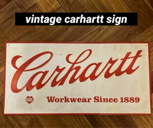 送料込み レア 70s〜 CARHARTT オリジナルエンボスメタルサイン 看板 vintage ヴィンテージ 当時物