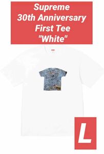 送料込み 新品未使用 Supreme 30th Anniversary First Tee White Lサイズ シュプリーム 