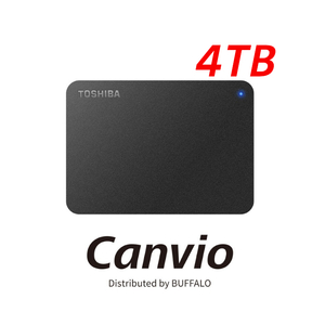 ★送料無料★ 美品　TOSHIBA　4TB　外付けポータブルHDD【テレビ録画/PC対応　USB3.2(Gen1)/3.1(Gen1)/3.0/2.0対応】東芝 Canvio 小型