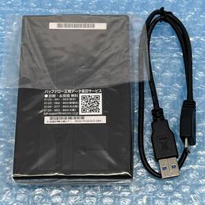 ★送料無料★美品★ 【BUFFALO 2TB ポータブル 外付けHDD ブラック】 PC/ テレビ録画/ PS5対応 USB3.1(Gen1)/3.0 衝撃吸収設計 HDDの画像3