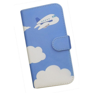 Galaxy S23 FE SCG24　スマホケース 手帳型 プリントケース 空 雲 飛行機