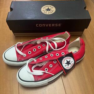 新品　コンバース　オールスター　赤　ALL STAR OX M9696 RED 24.5センチ CONVERSE