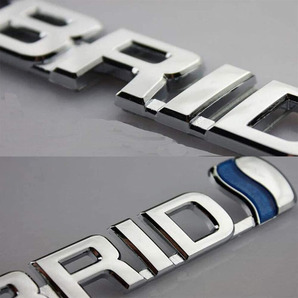3Dメタルハイブリッド車のステッカーエンブレムバッジのロゴ HYBRIDの画像4