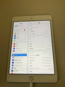 ジャンク　Ipad mini 4 Wi-Fi +Cellular 32GB　シルバー　SIMフリー