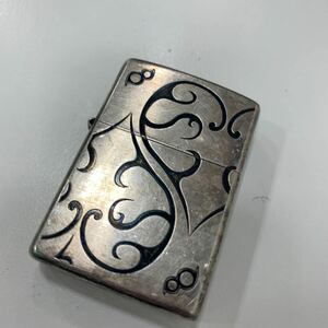 ZIPPO ジッポー　LIMITED 57/100 ライター　トライバル　アーマー アラベスク //エッチング 彫刻　シルバー 燻し ARMOR 