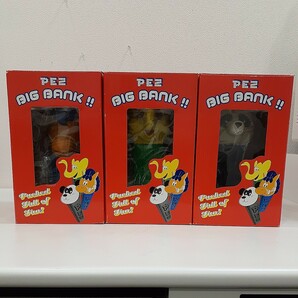 PEZ BIG BANK!! ペッツ ビッグ バンク 全3種 ポニー ゾウ パンダ 未使用開封品 貯金箱の画像1