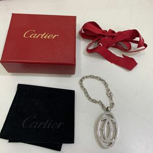 Cartier 2C ラウンドメタル　キーホルダー キーリング シルバーメタル　カルティエ アクセサリー