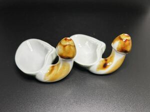 珍品 春画 男根 貝盃 2個セット 酒器 お猪口 ぐい呑 秘宝 秘部 縁起物 陶器 激レア 陶器製 ぐい呑 酒杯 酒盃 秘宝 子孫繁栄