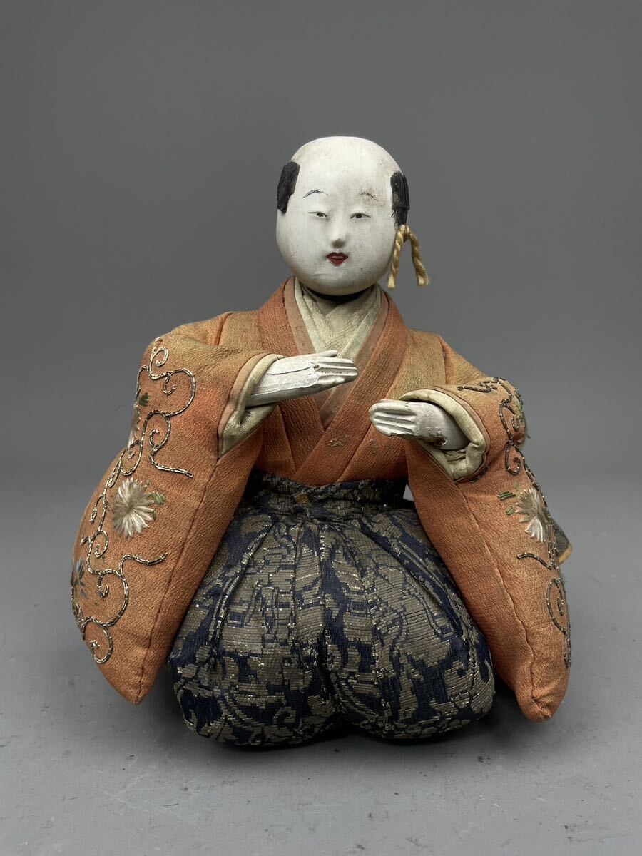 Kuma 3) Gosho dolls Edo period Edo period Costume dolls Period dolls Japanese dolls Ningyo Joruri Hon period Kimono Ornaments Antiques Ichimatsu dolls Hina dolls, doll, character doll, Japanese doll, checkered doll