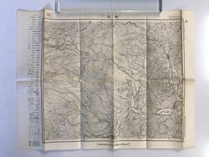 【古地図】白石　五万分之一地形図 仙臺（仙台）8号（共16面）　明治40年測図・昭和6年修正　日本陸軍参謀本部発行　少々書込み有