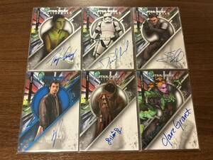 2022 2023 Topps STAR WARS MASTER WORK Star Wars master Work autograph autograph card 6 pieces set AUTO