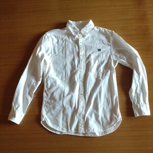 HRM JOURNEY.... embroidery entering button down long sleeve shirt S size 1 white used Hollywood Ranch Market 