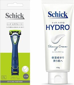 シック Schick ヒゲグルーマー(刃付き) + ハイドロ シェービングクリーム177ｇ