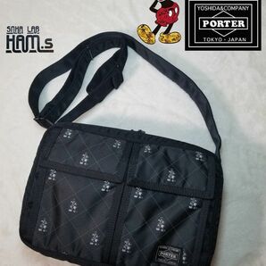 未使用　限定　激レア　Disney ×　PORTER　ショルダーバッグ　総ロゴ　ミッキー　ディズニー　ポーター　吉田カバン 