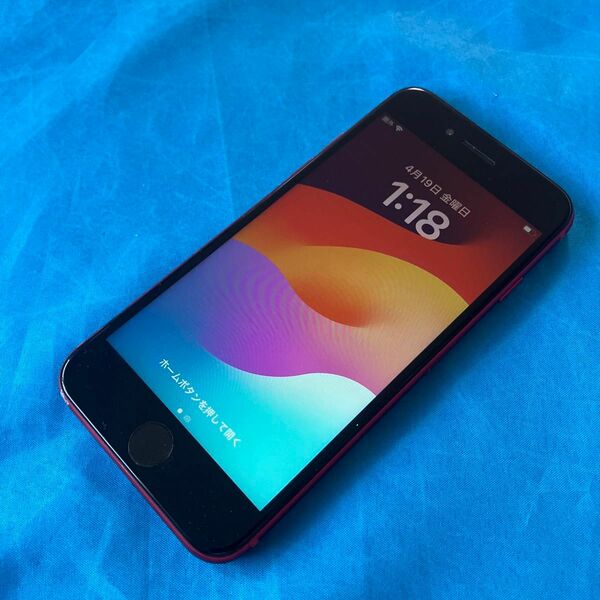 iPhone SE2 SIMフリー PRODUCT RED 64GB R1 電池最大容量100%エラー表示無　 画面交換済