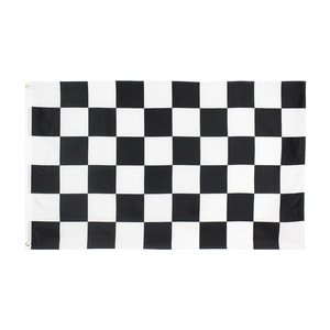 新品 特大フラッグ 90×150 ビッグフラッグ 旗 チェック 柄 白黒 大型フラッグ タペストリー ガレージ インテリア レースフラッグ