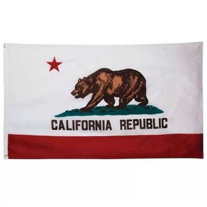 新品 送料無料 California カリフォルニア ビッグフラッグ 150cmX90 カリフォルニア州旗 大型フラッグ タペストリー ガレージ インテリアの画像2