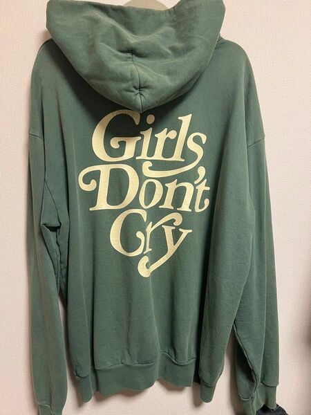 girls dont cry パーカー　フーディ　緑　XL verdy