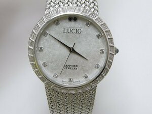 ★ハローカメラ★ 0427 LUCIO sapphire JEWELRY クォーツ メンズ 腕時計 ジャンク扱い 要修理 G-104 1円スタート