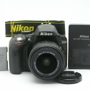 ★ハローカメラ★0135 Nikon D3300 . NIKKOR 18-55mm F3.5-5.6GII 2416万画素 【 付属品あり】動作品、現状 1円スタ－トの画像1