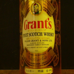 特級「Grant's」”STAND FAST” 1970年代～ グランツ スタンドファスト 760ml 43度 グレンフィディック レディバーン  Grant's・SF-0319-Aの画像4