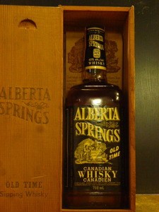 「ALBERTA SPRINGS」 1976年紙封 アルバータ スプリングス 10年熟成 木箱 解説紙 ライ麦 CANADIAN WHISKY 750ml ALBERTA・SP-0404-A