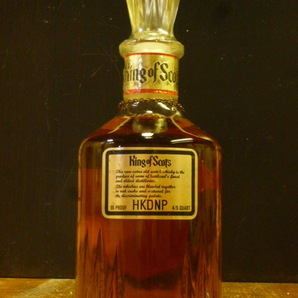 「King of Scots」キングオブスコッツ 1970年代流通か 14年熟成 86PROOF 4/5QUART RARE EXTRA OLD 香港免税店購入  K・of・Scots-0421-Aの画像7