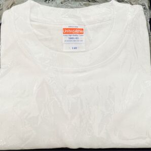 【未開封】【新品】白 無地 半袖 シャツ 綿100% 140サイズ ジュニア キッズ