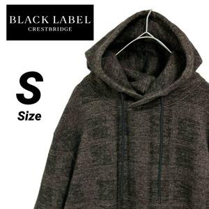 美品★S★BLACK LABEL CRESTBRIDGE ブラックレーベルクレストブリッジ ウールジャージ素材 グレンチェック パーカー