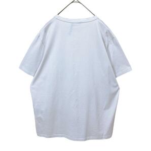 美品★L★PRADA プラダ ワンポイント 半袖Tシャツ カットソー コットン ホワイトの画像3