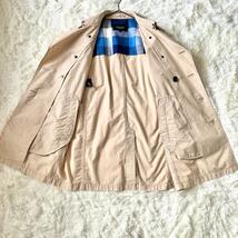 美品★M★BURBERRY BLACK LABEL バーバリーブラックレーベル ショートトレンチ薄手 ベージュ ノバチェック 背抜き_画像3