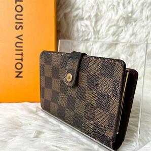 ルイヴィトン LOUIS VUITTON ダミエ ヴィエノワ ２つ折り ガマ口財布 コンパクトウォレット がま口 カード・小銭(コインケース) お札入れ