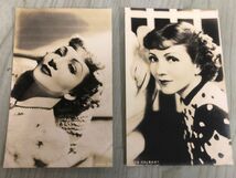 3-◇絵葉書 プロマイド クローデット・コルベール Claudette Colbert ポストカード POSTCARD シミ汚れ有_画像3