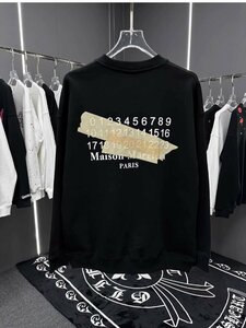 Maison Margiela マルタンマルジェラ　メンズ　パーカ　丸首　文字ロゴ　M-XL　サイズ選択可能　MM6　